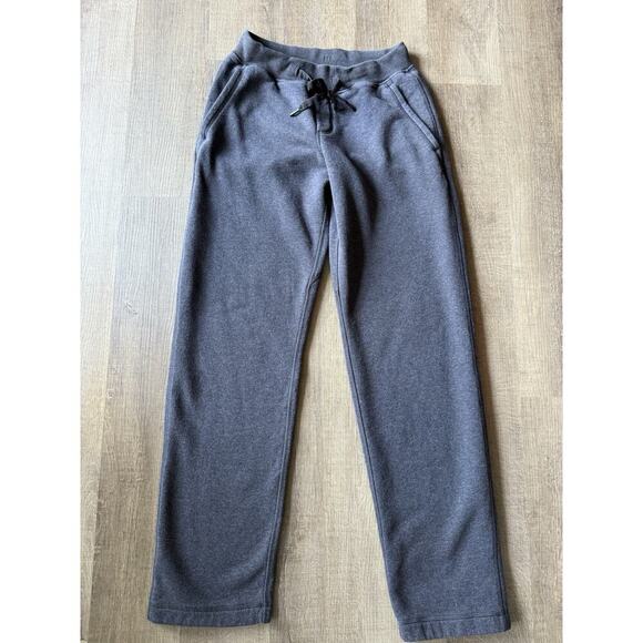 Lululemon Sweatpants Mens Fleece Charcoal Gray Elastic Waist Drawstring Size S - Picture 1 of 10